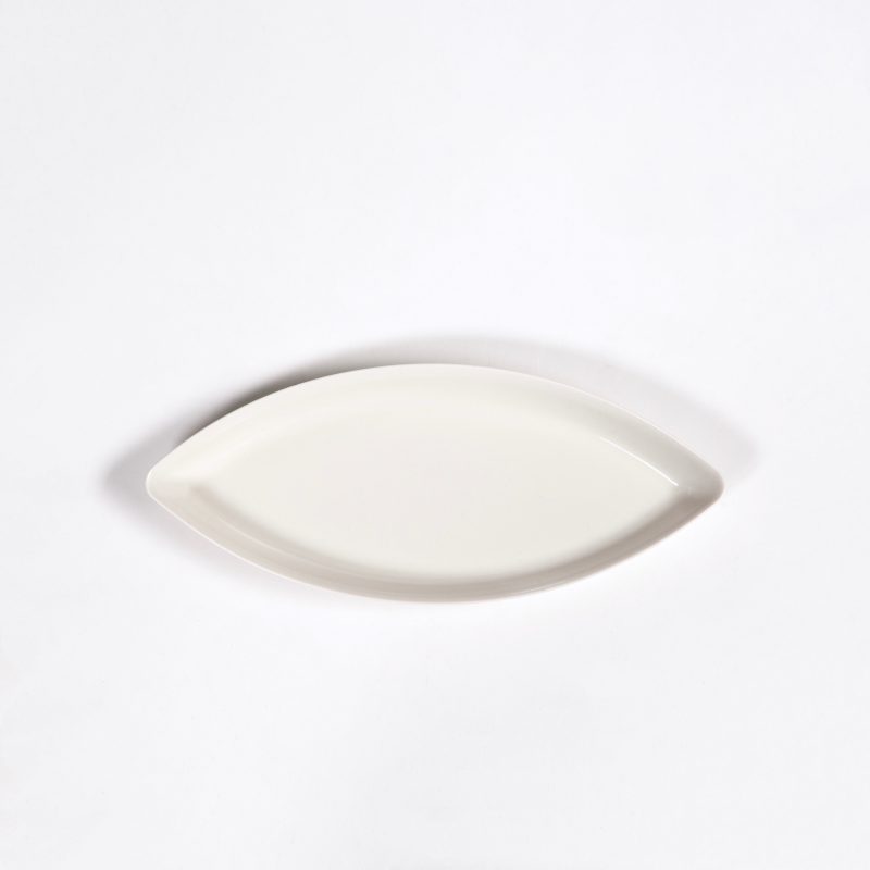 Tri Leaf Plate 30 cm white